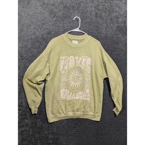 Billabong Waves For Days Graphic Crewneck Sweatshirt Lime Green Mens Medium